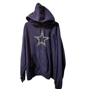 Dallas Cowboys RBK Mid-Weight Blue Pullover Hoodie Dark Blue